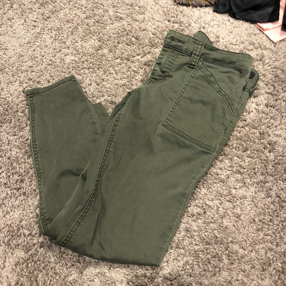 Olive green skinny